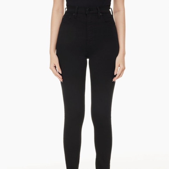 Lola High Rise Skinny Jeans | Aritzia | Black Jeans - Picture 3 of 6